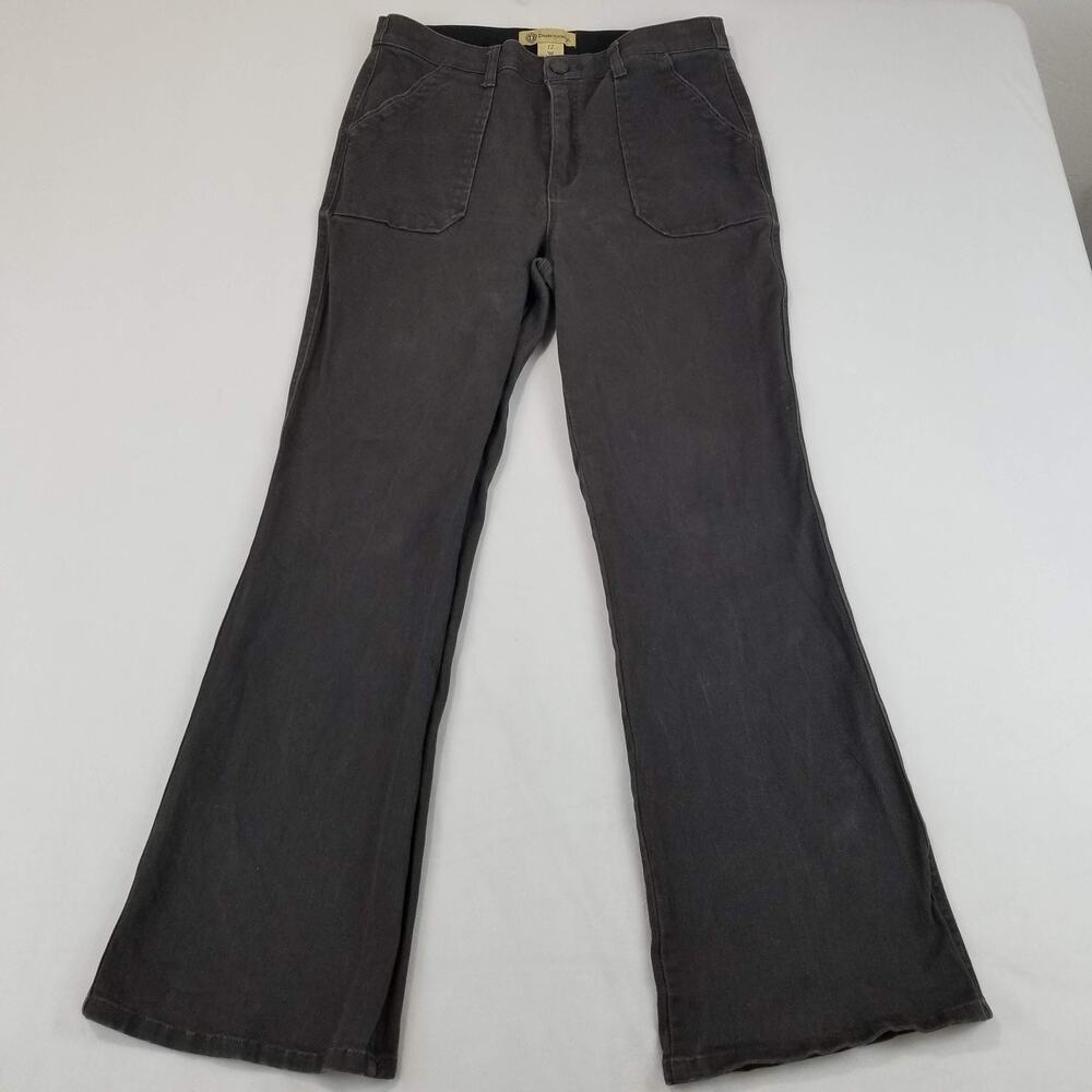 Democracy Jeans Womens 12 Gray Skyrise Booty Lift Flare Stretch Denim Bootcut - Picture 10 of 10